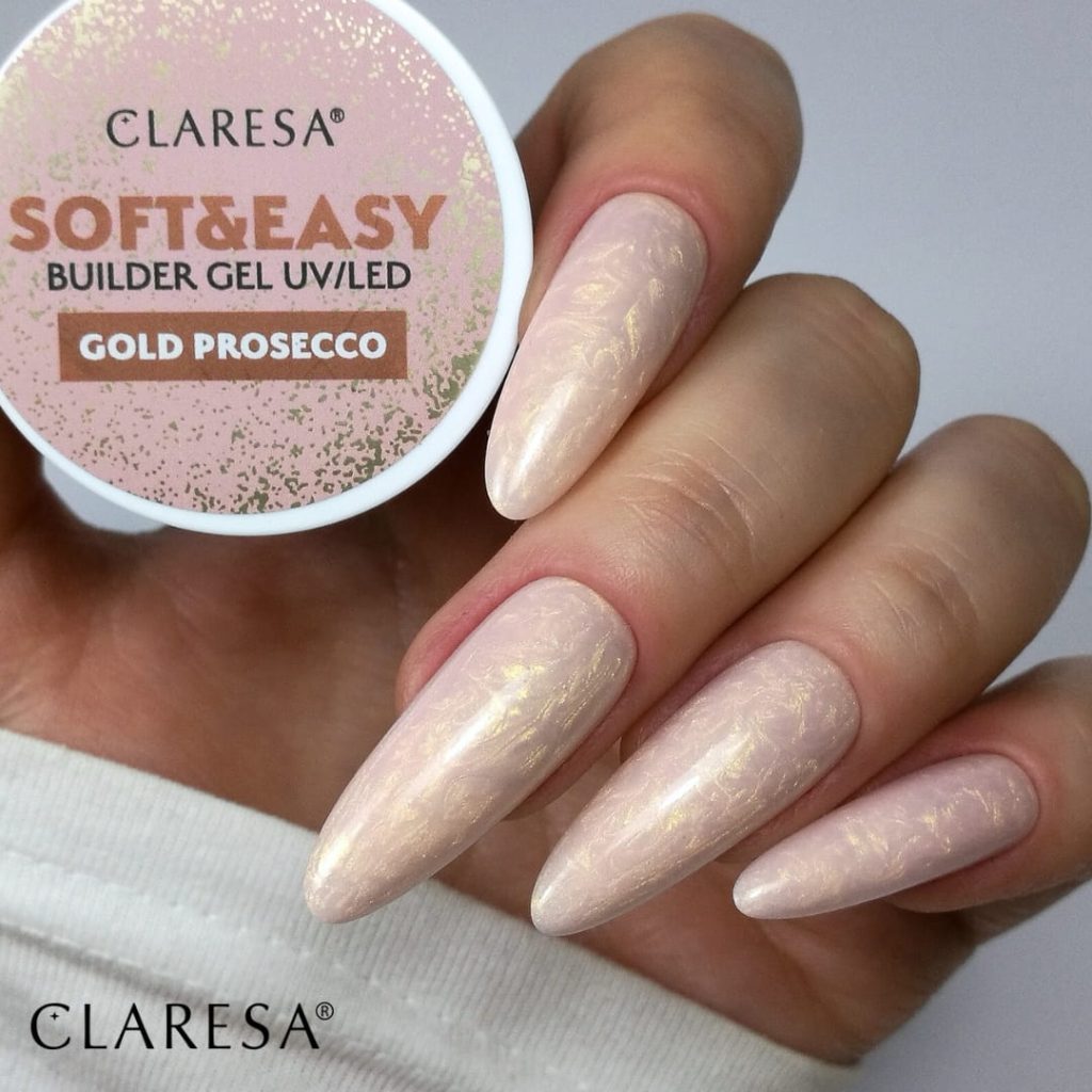 Claresa SOFT & EASY Builder Gel GOLD PROSECCO / Dancing Sparkles