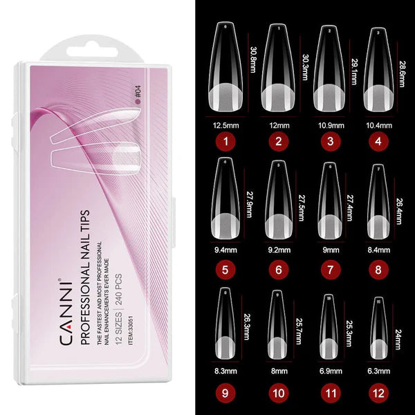CANNI Soft Gel Tip 240 Stück / 12 Größen Nr.04 Ballerina