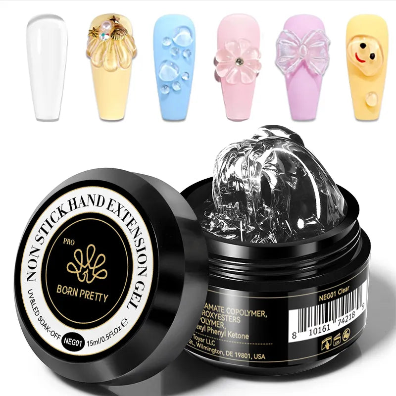 Born Pretty Pro fixálásmentes gyurmazselé 15 ml - NEG02 - Milky White