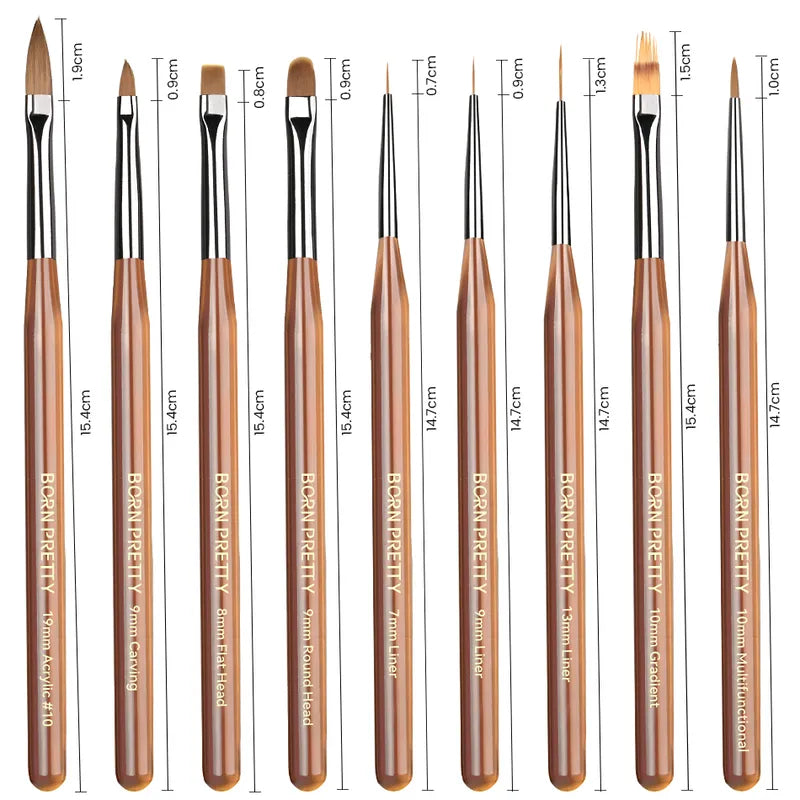 BORN PRETTY PRO ecset szett - 9 db