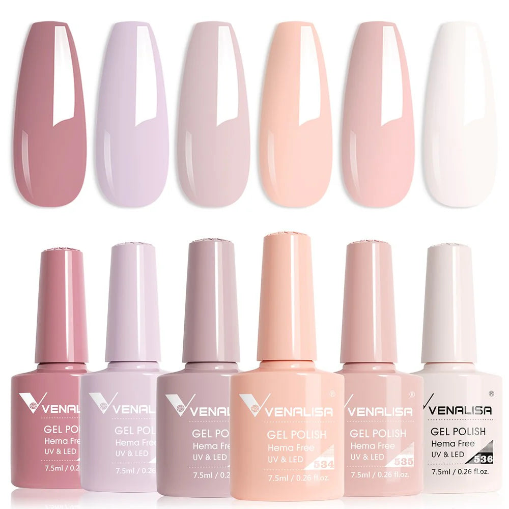 Venalisa 6 db-os UV/LED Gél lakk szett - 2224 - Blushing Petal - Hema Free