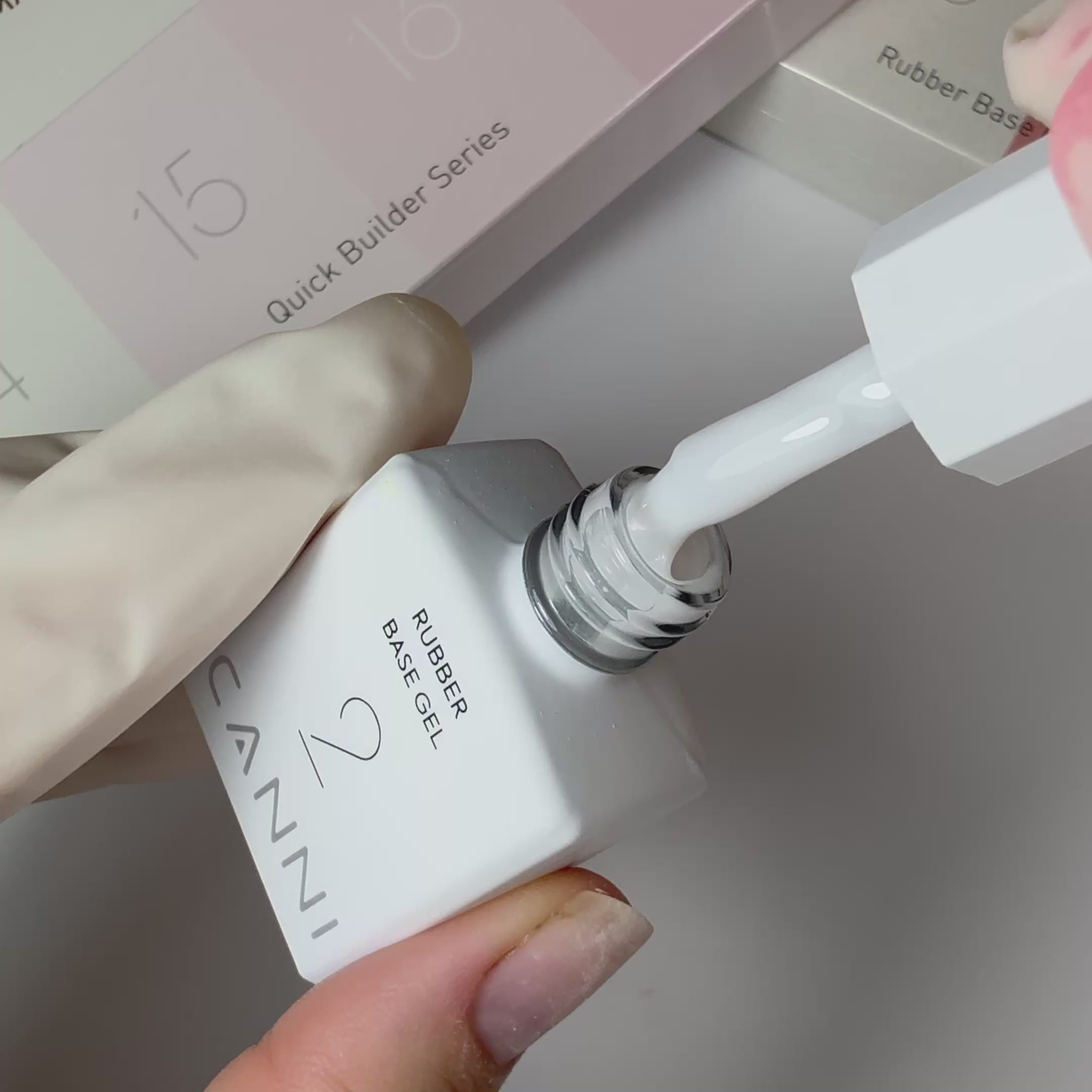 Videó betöltése: CANNI HEMA FREE Rubber Base Gel - 9 ml - X02 White