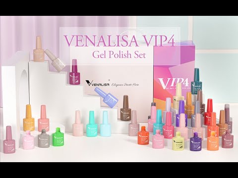 Load video: Venalisa Hema Free VIP4 UV/LED Gel Varnish - Complete set - 60 colors
