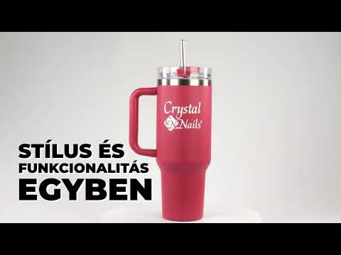 Videó betöltése: Crystal Nails Fém hőtartó kulacs - vörösáfonya