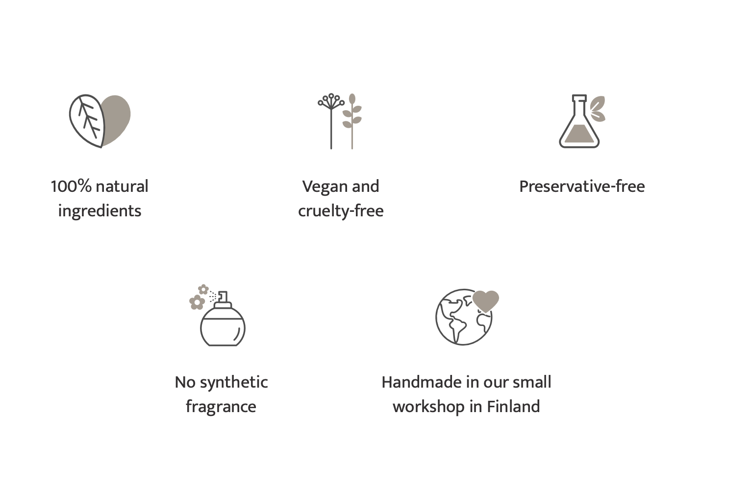 USVA 100% natural ingredients