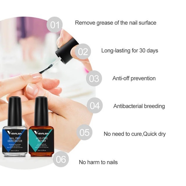 Venalisa Nail Prep Dehydrator & Acid-Free Primer 2x15 ml