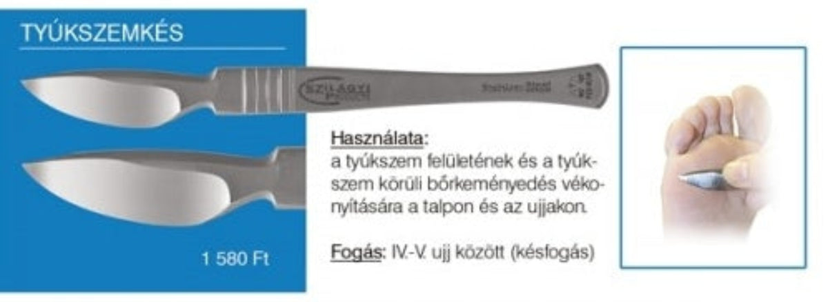 Rozsdamentes tyúkszemkés - Szilágyi műhely