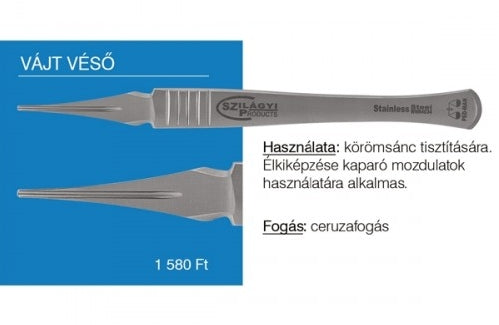 Rozsdamentes vájtvéső - Szilágyi műhely