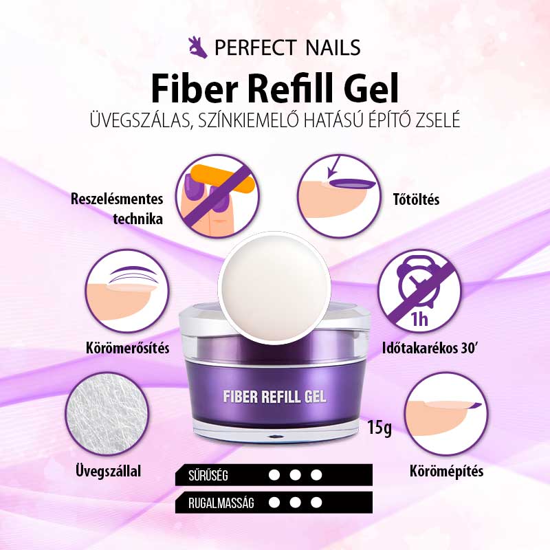 Fiber Refill Gel - Fehér