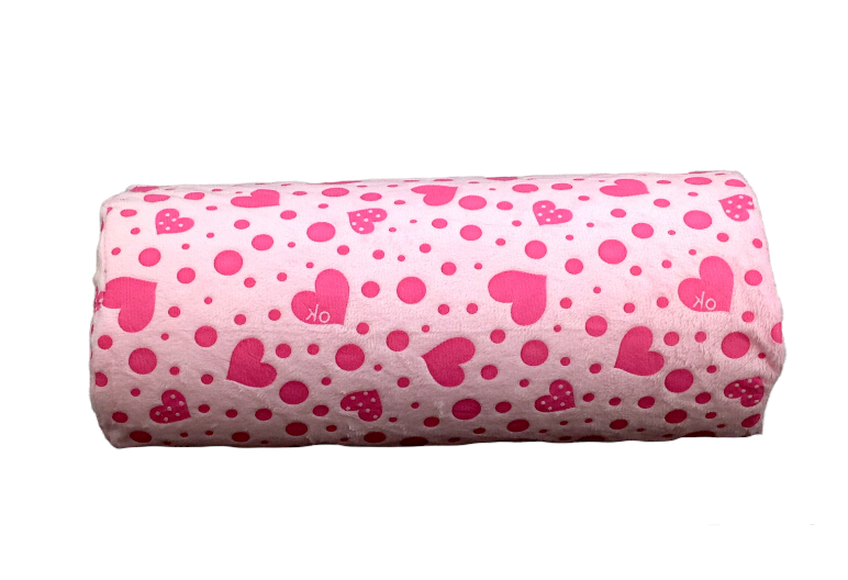 Frottír bevonatú kéztámasz szív mintás - Fehér, Pink és Sárga színben