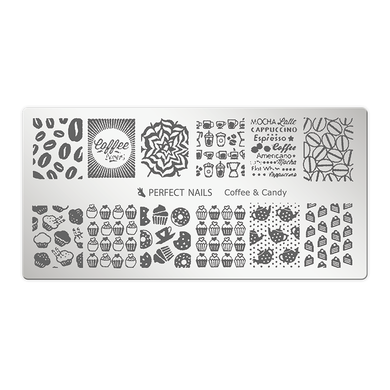 Nail Print Plate - Coffee & Candy