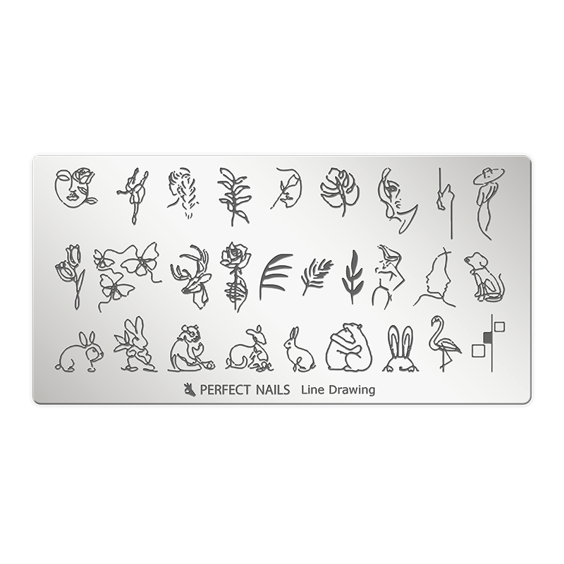 Nail Print Plate - Line Drawing