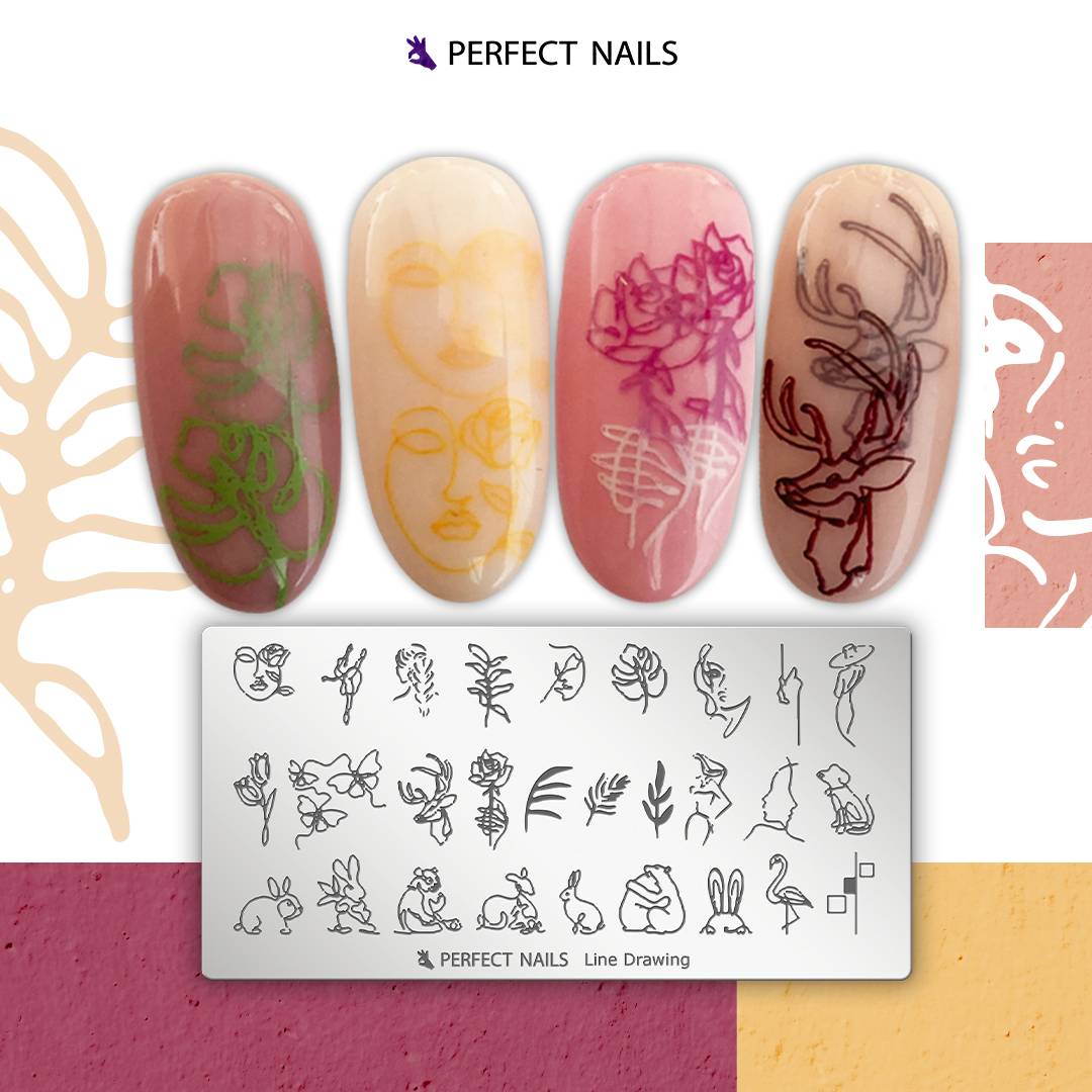 Nail Print Plate - Line Drawing