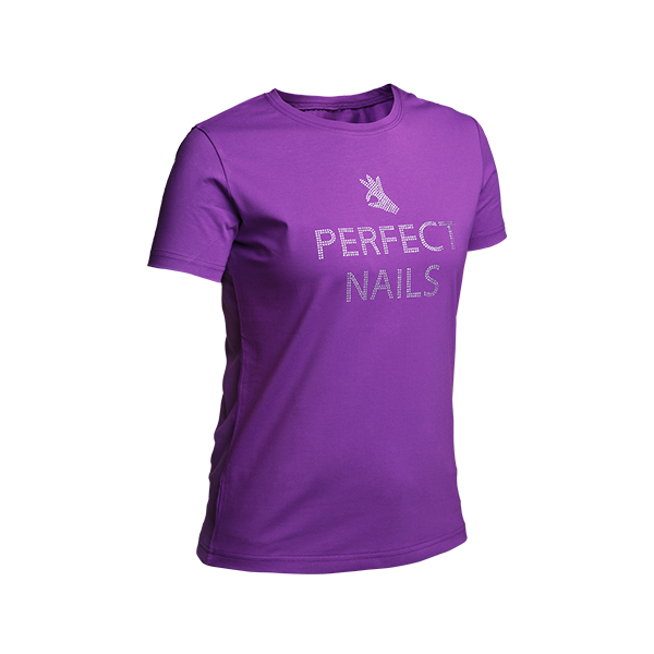 Perfect Nails - Strasszos Lila Póló