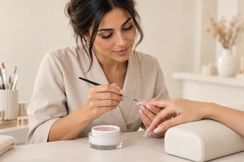 Műköröm zselé és porcelánpor