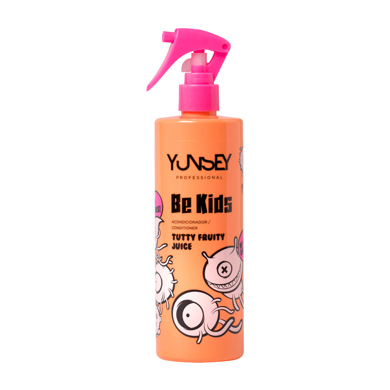 Yunsey Shampoo and hair care spray package for children.
