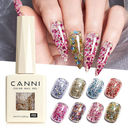 CANNI HEMA FREE UV/LED gél lakk 9 ml No.8085 - Glitz Flash