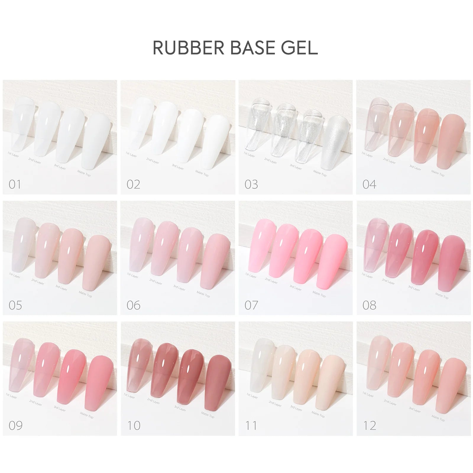 CANNI HEMA FREE Rubber Base Gel Set - 6x9 ml - R2
