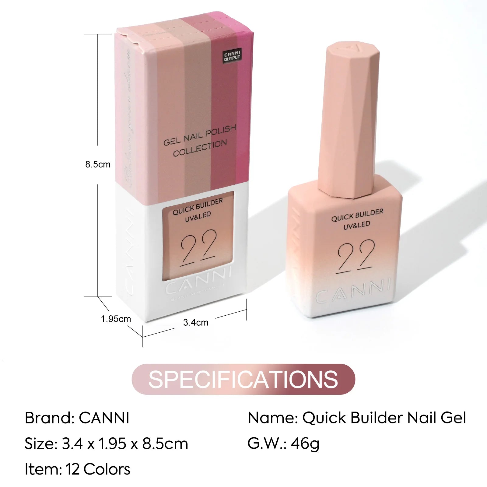 CANNI HEMA FREE Quick Builder Gel - 9 ml - X13 Klar