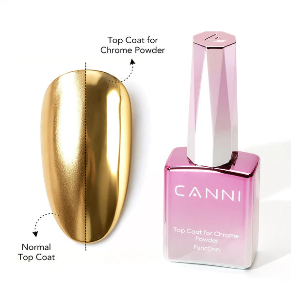 CANNI - Chrome Powder Top Coat 9 ml - Glanzgel ohne Schwitzschicht