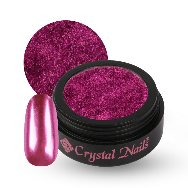 Crystal Nails ChroMirror króm pigmentpor - Hot Pink