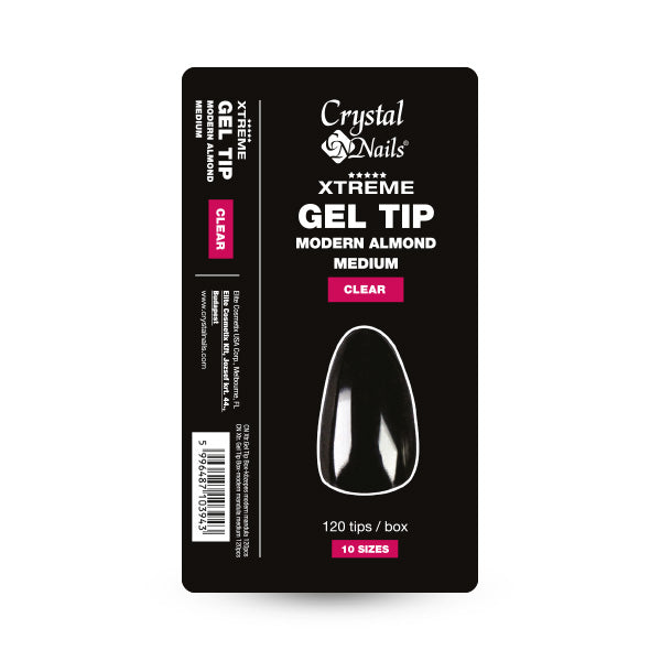 Crystal Nails Gel Tip Box - közepes modern mandula