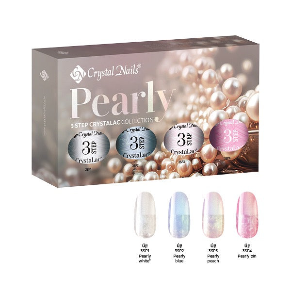 Crystal Nails Pearly 3 STEP CrystaLac készlet (4x4ml)