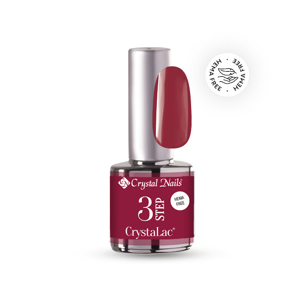 3 STEP HEMA Free CrystaLac - HF17 (4ml) - Burgundy csók