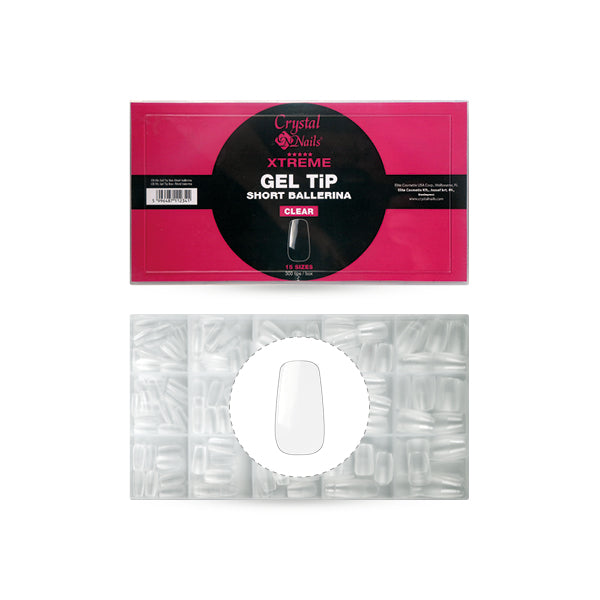 Xtreme Gel Tip Box - Rövid balerina Crystal Nails - 120 db