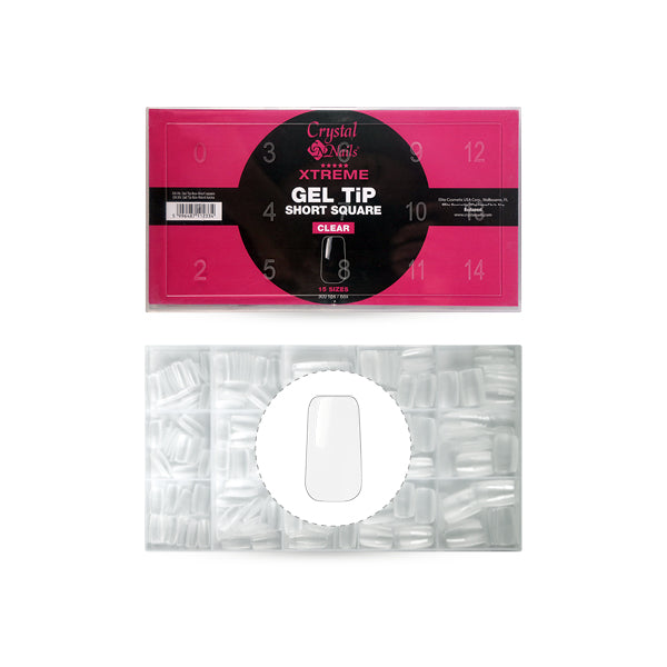 Xtreme Gel Tip Box - Rövid kocka Crystal Nails - 120 db