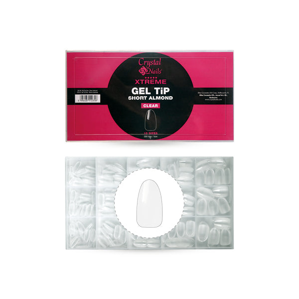 Xtreme Gel Tip Box - Rövid mandula Crystal Nails - 120 db