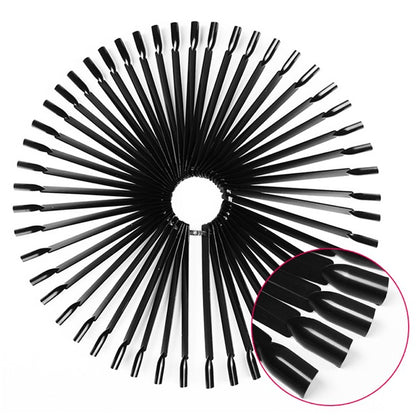 Nyeles Tip Fém Gyűrűvel - 50db-os - Fekete