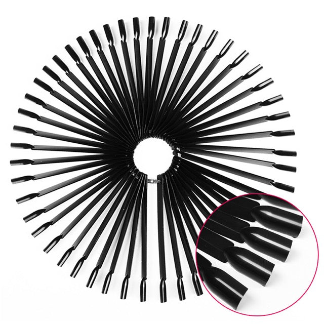 Nyeles Tip Fém Gyűrűvel - 50db-os - Fekete