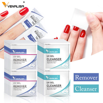 Venalisa Nail Gel Polish Remover & Cleanser Set – 2 × 120 Stück