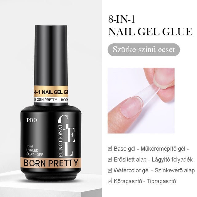 Born Pretty PRO - 8in1 Glue és Base Gél - 15 ml