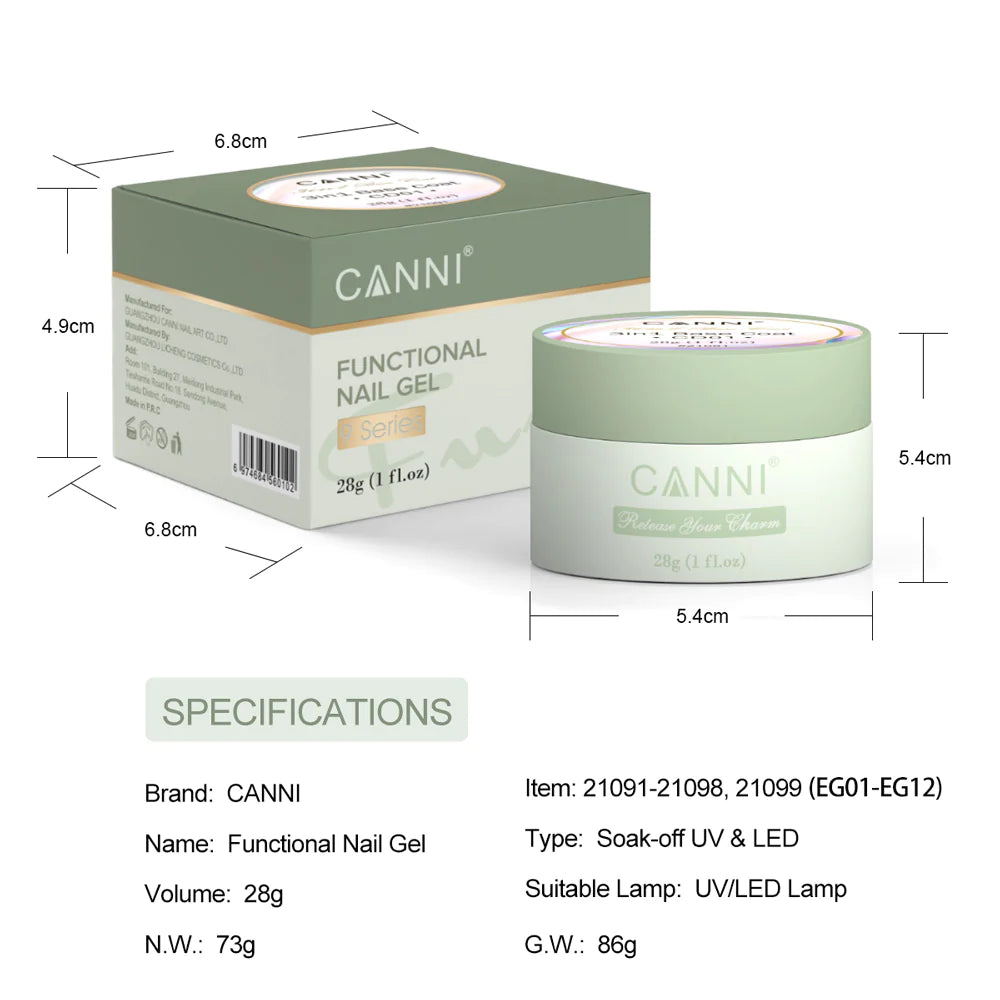 CANNI Fiber Fix Gel - Üvegszálas erősítő zselé - 28g