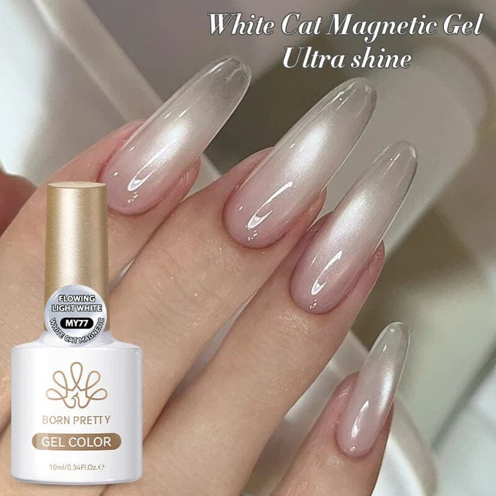 Born Pretty Cat Magnetic Gel-Lack 10 ml – MY077 – White Cat Eye