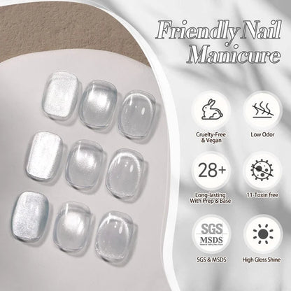 Born Pretty Cat Magnetic Gel-Lack 10 ml – MY077 – White Cat Eye