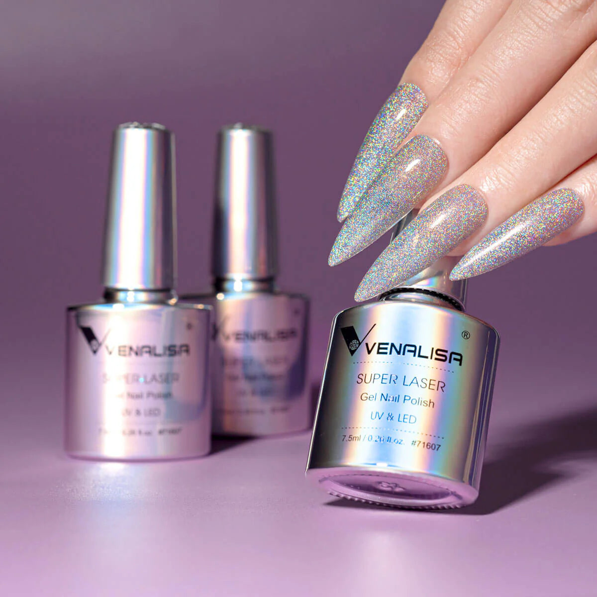 Venalisa Super Laser Holographic Gél Lakk 7.5ml – HEMA & TPO mentes