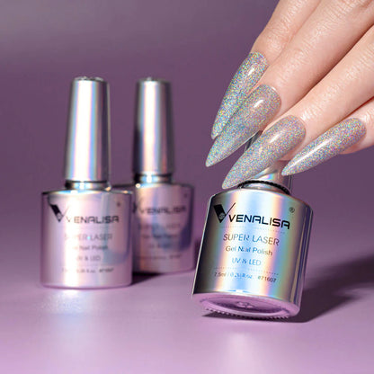 Venalisa Super Laser Holographic Gél Lakk 7.5ml – HEMA & TPO mentes