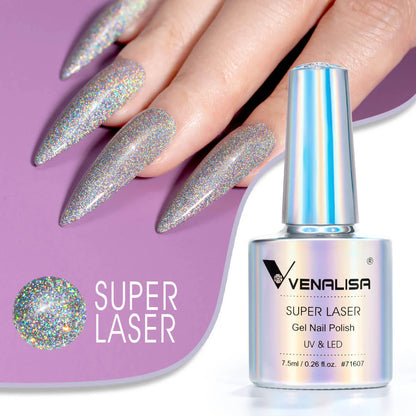 Venalisa Super Laser Holographic Gél Lakk 7.5ml – HEMA & TPO mentes