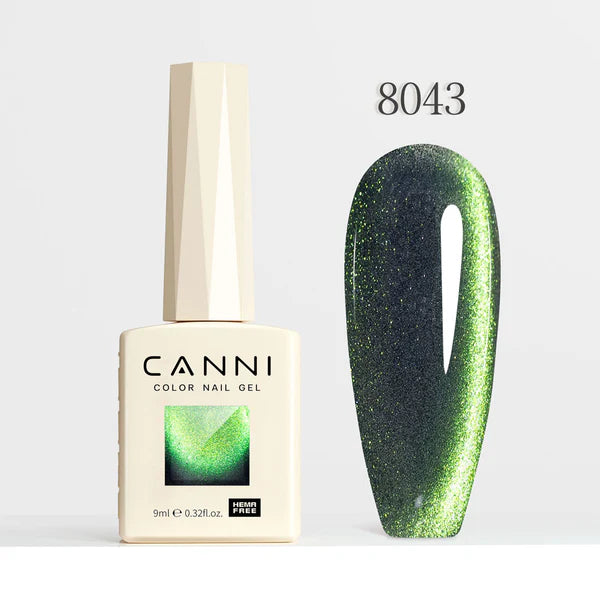 CANNI HEMA FREE UV/LED Cat Eye gél lakk 9 ml No. 8043