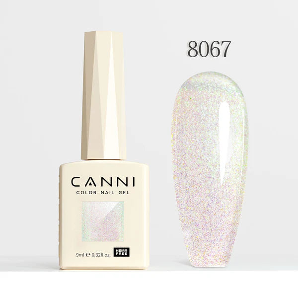 CANNI HEMA FREE UV/LED gél lakk 9 ml No.8067 - Aurora Glitter