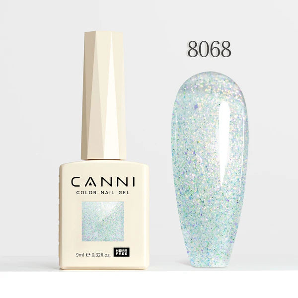 CANNI HEMA FREE UV/LED gél lakk 9 ml No.8068 - Aurora Glitter