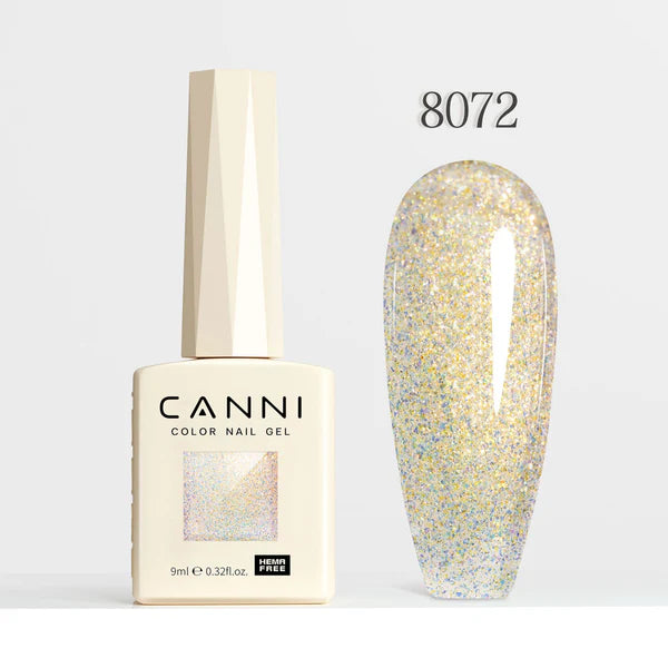 CANNI HEMA FREE UV/LED gél lakk 9 ml No.8072 - Aurora Glitter