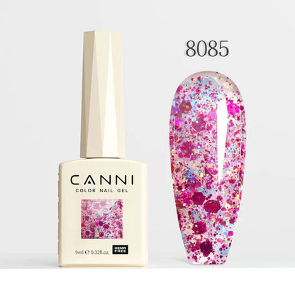 CANNI HEMA FREE UV/LED gél lakk 9 ml No.8085 - Glitz Flash