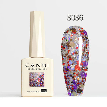 CANNI HEMA FREE UV/LED gél lakk 9 ml No.8086 - Glitz Flash