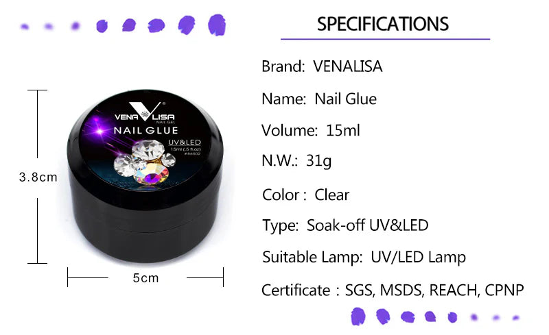 Venalisa Nail Glue 15 ml – Clear