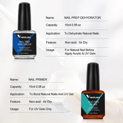 Venalisa Nail Prep Dehydrator &amp; Acid-Free Primer 2x15 ml