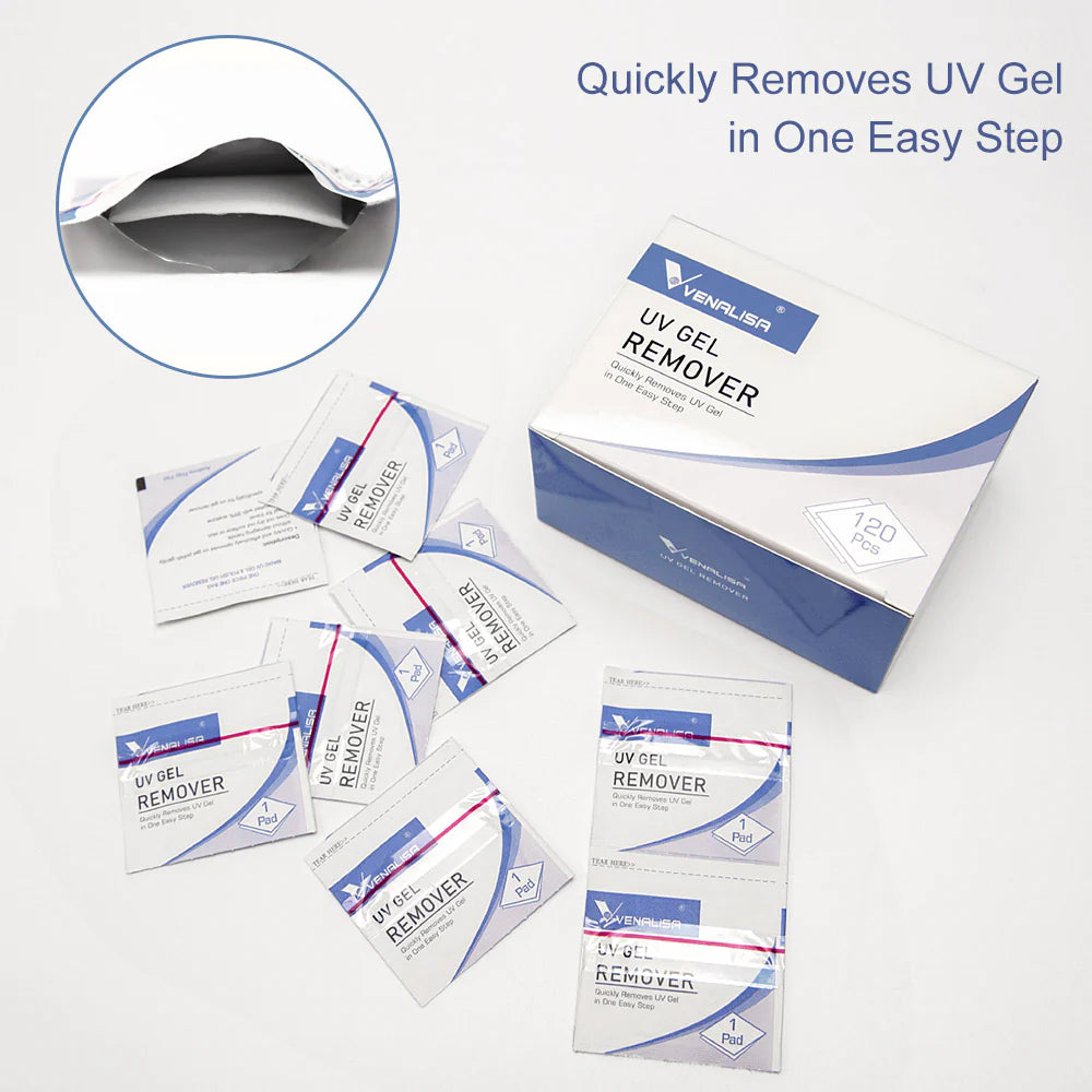 Venalisa UV Gel Remover – Gel Polish Remover Wraps (120 pcs)